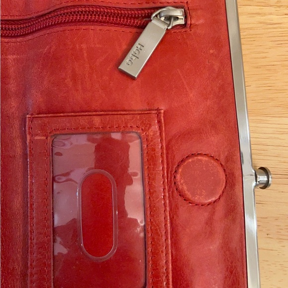 HOBO Lauren Polished Leather Double Frame Design Vintage-Inspired Aesthetic - Picture 8 of 16